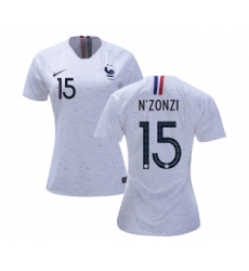 Women's France #15 N'Zonzi Away Soccer Country Jersey