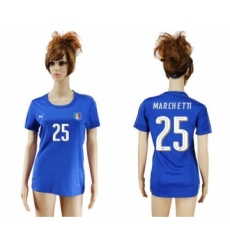 Women's Italy #25 Marchetti Home Soccer Country Jersey