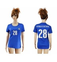 Women's Italy #28 Bonaventura Home Soccer Country Jersey