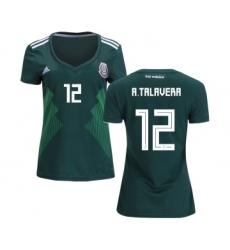 Women's Mexico #12 A.Talavera Home Soccer Country Jersey