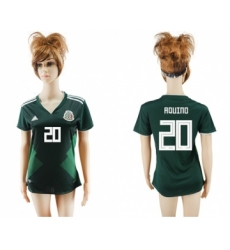 Women's Mexico #20 Aquino Home Soccer Country Jersey