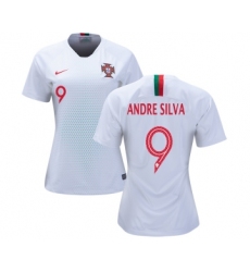 Women's Portugal #9 Andre Silva Away Soccer Country Jersey