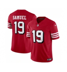 Men's San Francisco 49ers #19 Deebo Samuel New Red 2023 F.U.S.E. Vapor Untouchable Limited Stitched Football Jersey