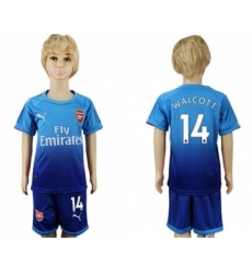 Arsenal #14 Walcott Away Kid Soccer Club Jersey