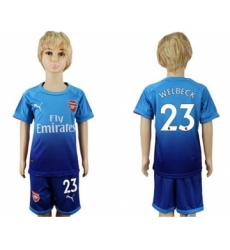 Arsenal #23 Welbeck Away Kid Soccer Club Jersey