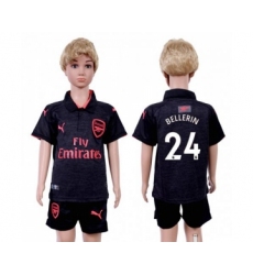 Arsenal #24 Bellerin Sec Away Kid Soccer Club Jersey