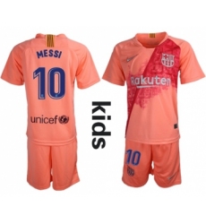 Barcelona #10 Messi Third Kid Soccer Club Jersey