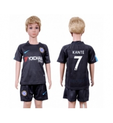 Chelsea #7 Kante Sec Away Kid Soccer Club Jersey
