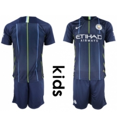 Manchester City Blank Away Kid Soccer Club Jersey