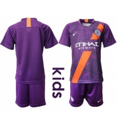 Manchester City Blank Third Kid Soccer Club Jersey