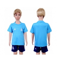 Marseille Blank Away Kid Soccer Club Jersey