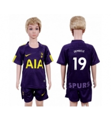 Tottenham Hotspur #19 Dembele Sec Away Kid Soccer Club Jersey