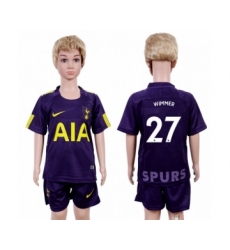 Tottenham Hotspur #27 Wimmer Sec Away Kid Soccer Club Jersey
