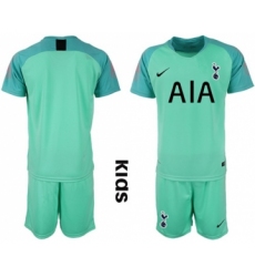 Tottenham Hotspur Blank Green Goalkeeper Kid Soccer Club Jersey