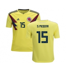 Colombia #15 S.Medina Home Kid Soccer Country Jersey