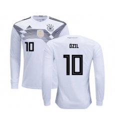 Germany #10 Ozil Home Long Sleeves Kid Soccer Country Jersey