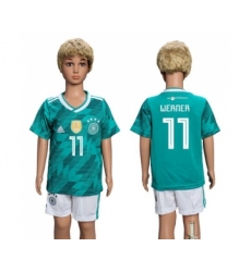 Germany #11 Werner Away Kid Soccer Country Jersey