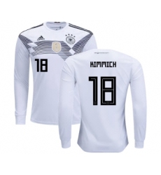 Germany #18 Kimmich Home Long Sleeves Kid Soccer Country Jersey