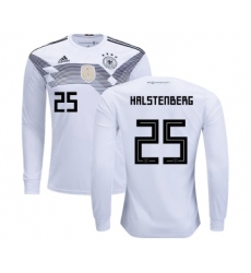 Germany #25 Halstenberg Home Long Sleeves Kid Soccer Country Jersey