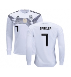 Germany #7 Draxler Home Long Sleeves Kid Soccer Country Jersey