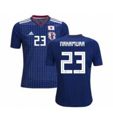 Japan #23 Nakamura Home Kid Soccer Country Jersey