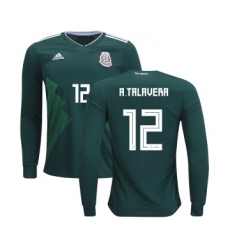 Mexico #12 A.Talavera Home Long Sleeves Kid Soccer Country Jersey
