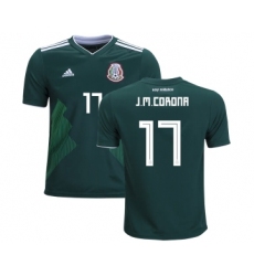 Mexico #17 J.M.Corona Home Kid Soccer Country Jersey