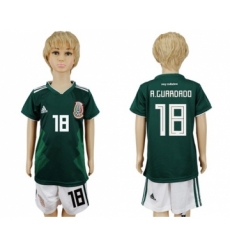 Mexico #18 A.Guardado Home Kid Soccer Country Jersey