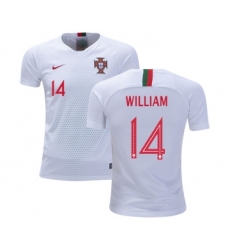 Portugal #14 William Away Kid Soccer Country Jersey