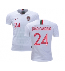 Portugal #24 Joao Cancelo Away Kid Soccer Country Jersey