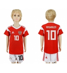 Russia #10 Arshavin Home Kid Soccer Country Jersey