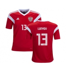 Russia #13 Lunyov Home Kid Soccer Country Jersey