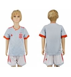 Spain Blank Away Kid Soccer Country Jersey