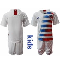 USA Blank Home Kid Soccer Country Jersey