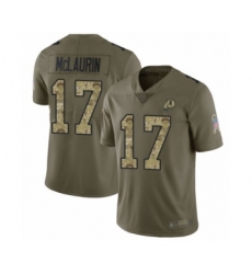 Men's Washington Redskins #17 Terry McLaurin Limited Olive Camo 2017 Salute to Service Football Jersey