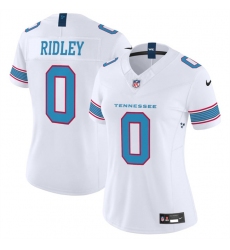 Women's Tennessee Titans #0 Calvin Ridley White 2026 F.U.S.E. Vapor Limited Stitched Football Jersey(Run Small)