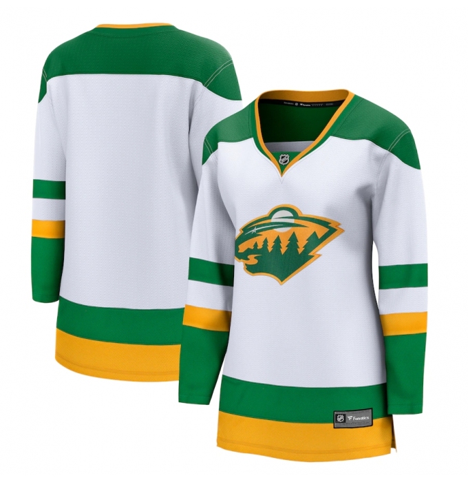 Women's Minnesota Wild Fanatics Branded Blank White 2020-21 Special Edition Breakaway Jersey