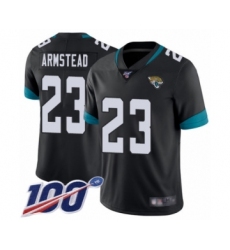 Men's Jacksonville Jaguars #23 Ryquell Armstead Black Team Color Vapor Untouchable Limited Player 100th Season Football Jersey