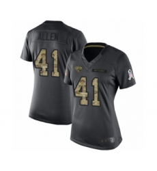 Women's Jacksonville Jaguars #41 Josh Allen Limited Black 2016 Salute to Service Football Jersey