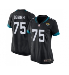 Women's Jacksonville Jaguars #75 Cedric Ogbuehi Game Black Team Color Football Jersey