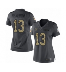 Women's Oakland Raiders #13 Hunter Renfrow Limited Olive 2017 Salute to Service Football Jersey