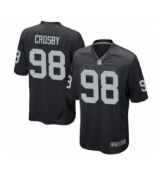 Men's Oakland Raiders #98 Maxx Crosby Game Black Team Color Football Jersey