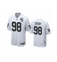 Men's Oakland Raiders #98 Maxx Crosby White 2020 Inaugural Season Game Jersey