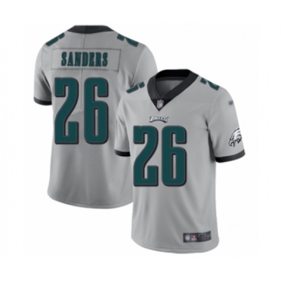 Men's Philadelphia Eagles 26 Miles Sanders Limited Silver Inverted