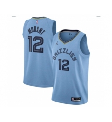 Youth Memphis Grizzlies #12 Ja Morant Blue Jordan Stitched Jersey