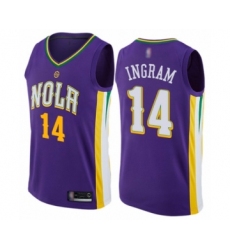 Men's New Orleans Pelicans #14 Brandon Ingram Authentic Purple Basketball Jersey - City Edition
