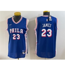 Women's Philadelphia 76ers #23 LeBron James Royal 2026 Icon Edition Stitched Basketball Jersey(Run Small)