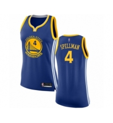 Women's Golden State Warriors #4 Omari Spellman Swingman Royal Blue Basketball Jersey - Icon Edition