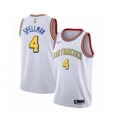 Women's Golden State Warriors #4 Omari Spellman Swingman White Hardwood Classics Basketball Jersey - San Francisco Classic Edition