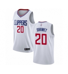 Men's Los Angeles Clippers #20 Landry Shamet Authentic White Basketball Jersey - Association Edition